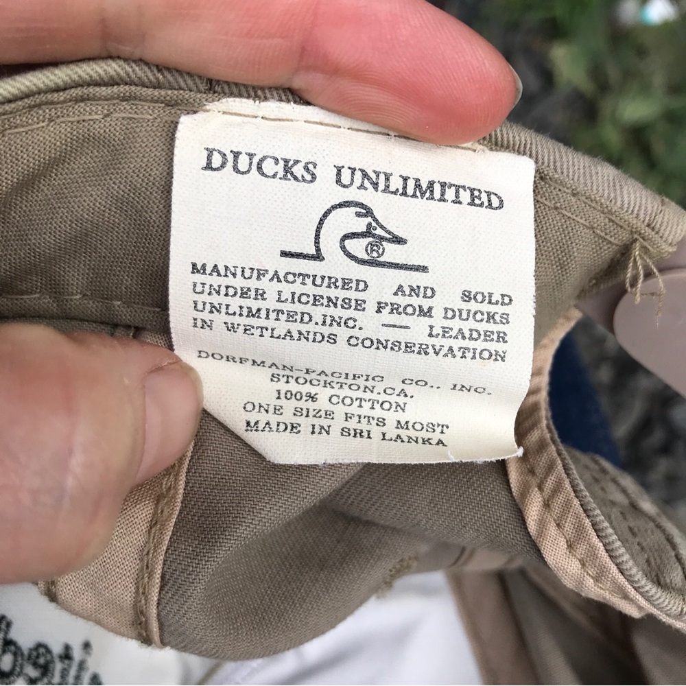 SOLD! Vintage Embroidered Ducks Unlimited Klamath Falls Oregon Cord Brim Hat OS - Picture 9 of 10